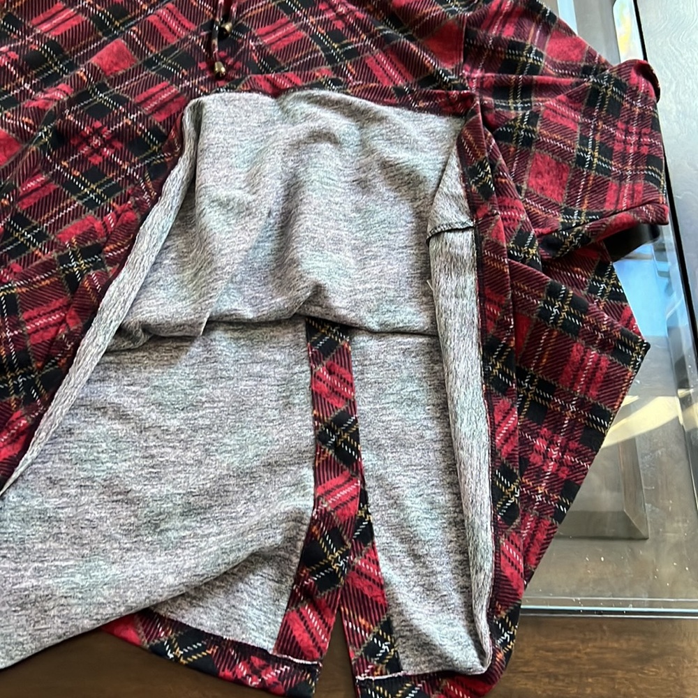 John Mark plaid drawstring cowl neck tunic - Picture 7 of 11